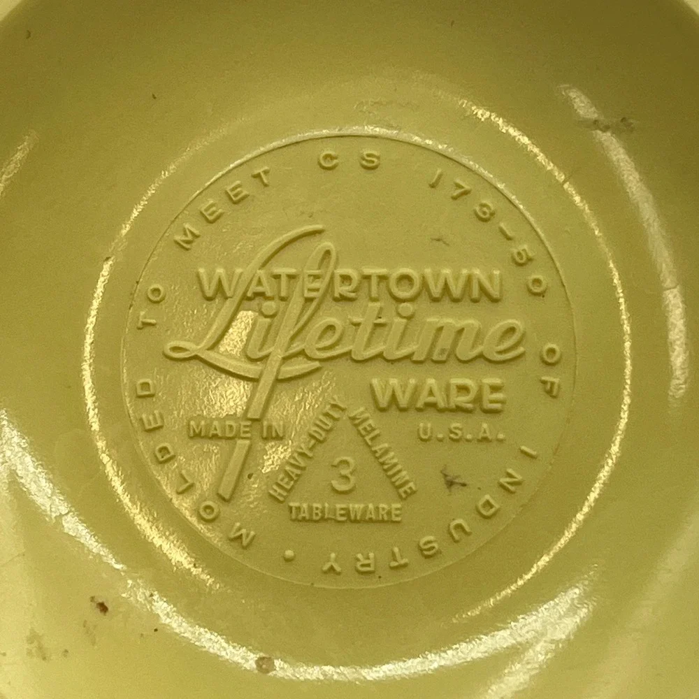 MCMVtg Watertown Lifetimeware Sugar Dish & Lenox Ware White Butter Dish Melamine
